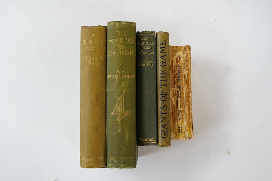 John Wisden's Cricketers' Almanack for 1914....Edited by Sydney Pardon. 51st edition. mounted photo. plate (with guard); original printed wrappers; sold with: Bettesworth, W.A. - The Walkers of Southgate.....16 plates an